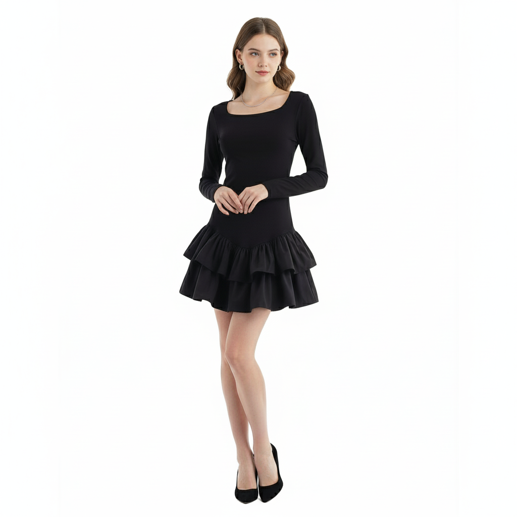 Black Dress White Background